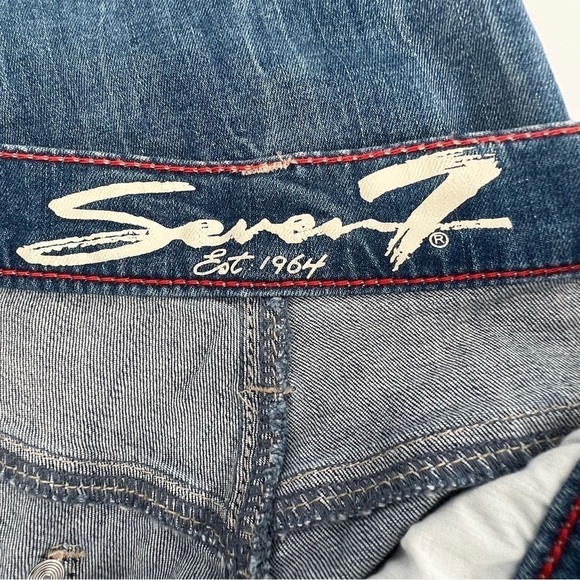 Seven7 Distressed Patched Girlfriend Distressed Jeans Size 30 Women’s - Picture 2 of 6